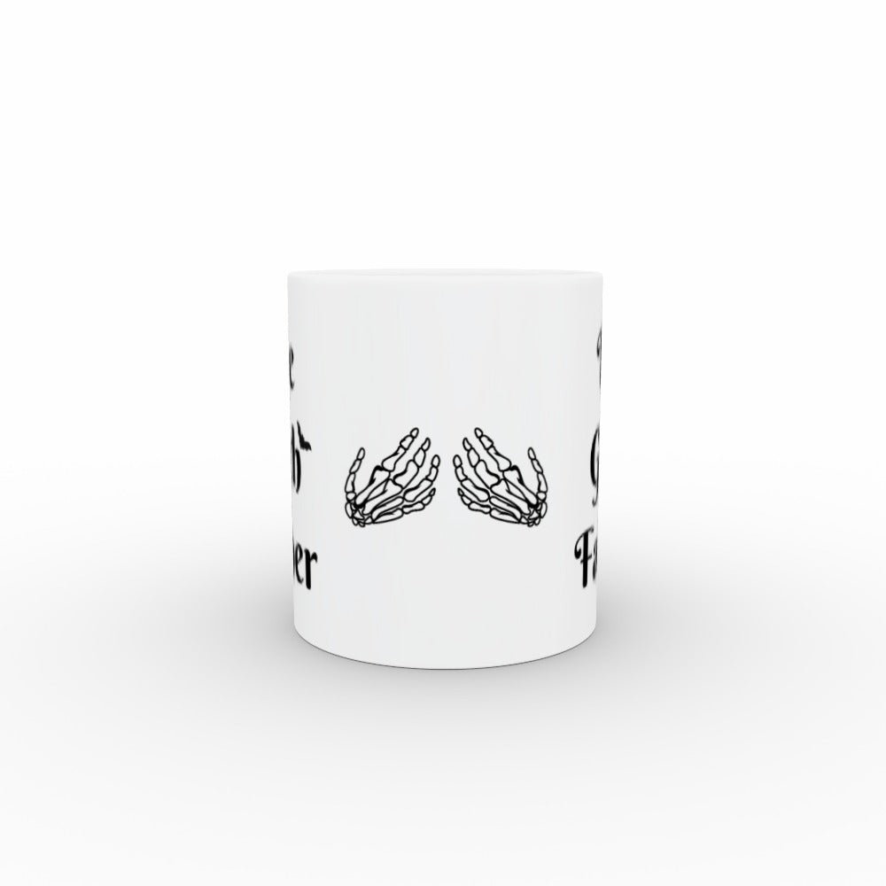 White 11 oz Cermaic Mug The Goth Father Mug Boxed Gift For Dad