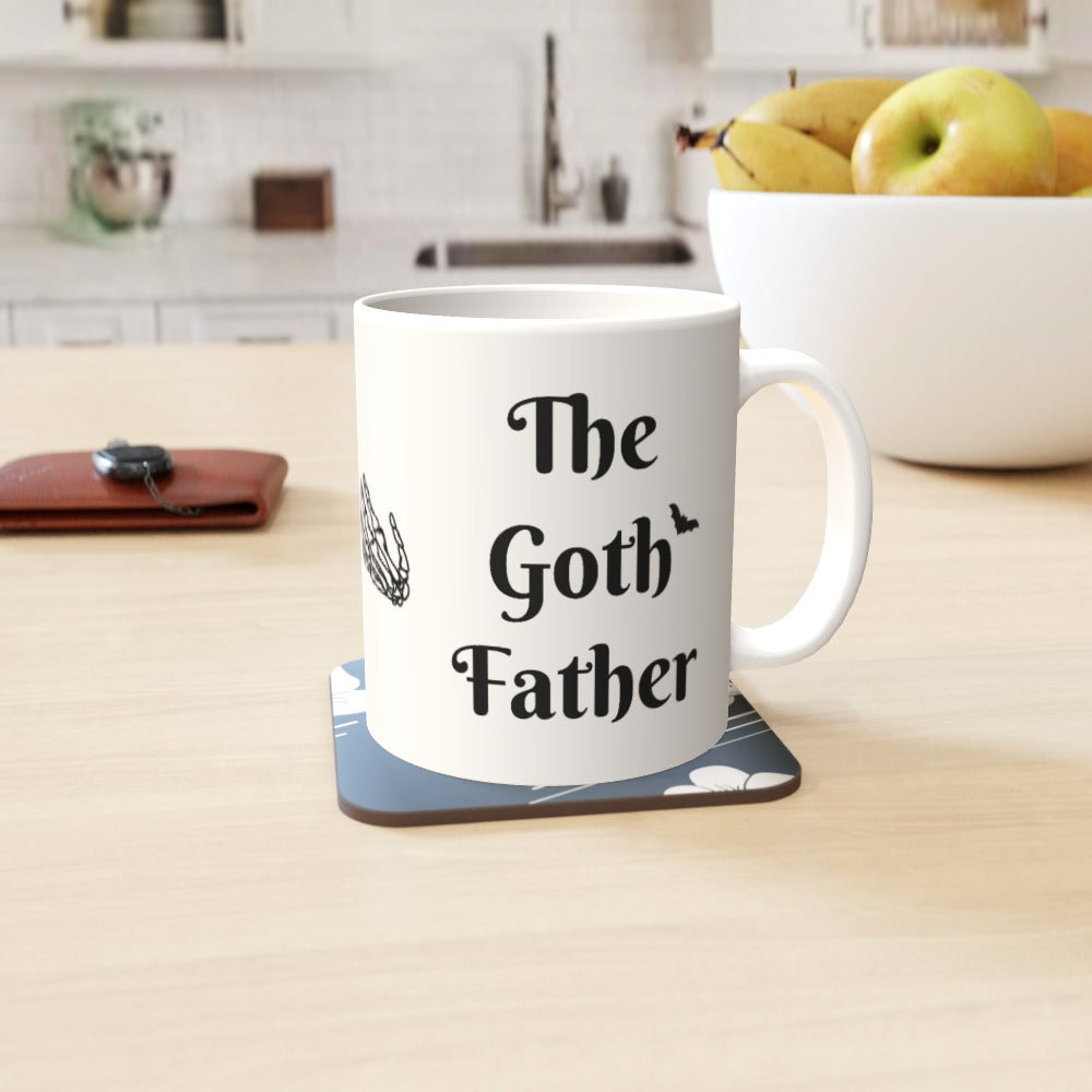 White 11 oz Cermaic Mug The Goth Father Mug Boxed Gift For Dad