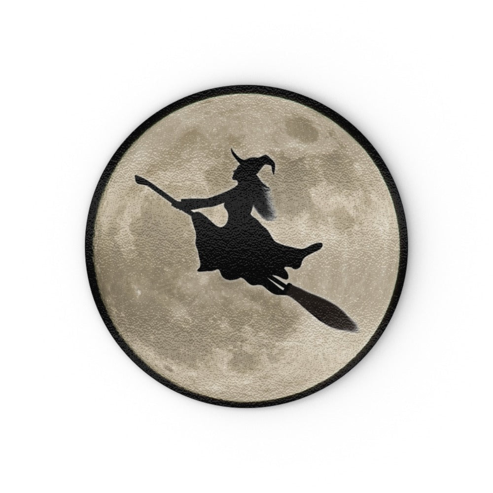 Full Moon and Witch on a Broomstick Glass Chopping Board - Oh My Gothness