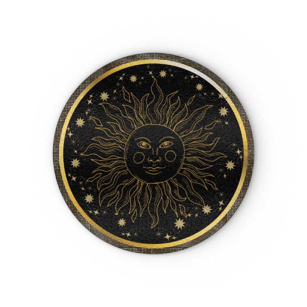 Gold Sun and Stars Glass Chopping Board - Oh My Gothness