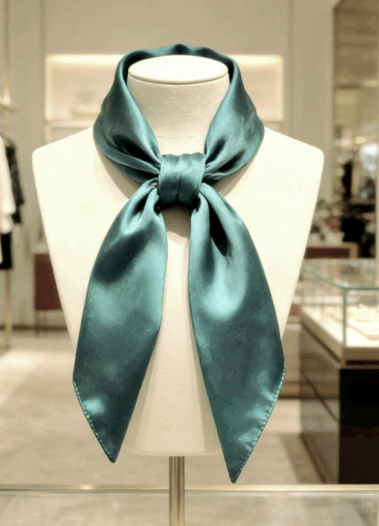 Green Velvet Neckerchief Scarf - Unisex Wedding Races Ladies Steampunk - Oh My Gothness