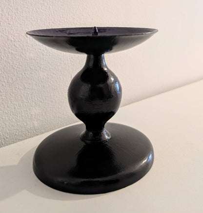 Hand Painted Black and Purple Metal Candle Holder. Gothic Home Decor Gift - Oh My Gothness