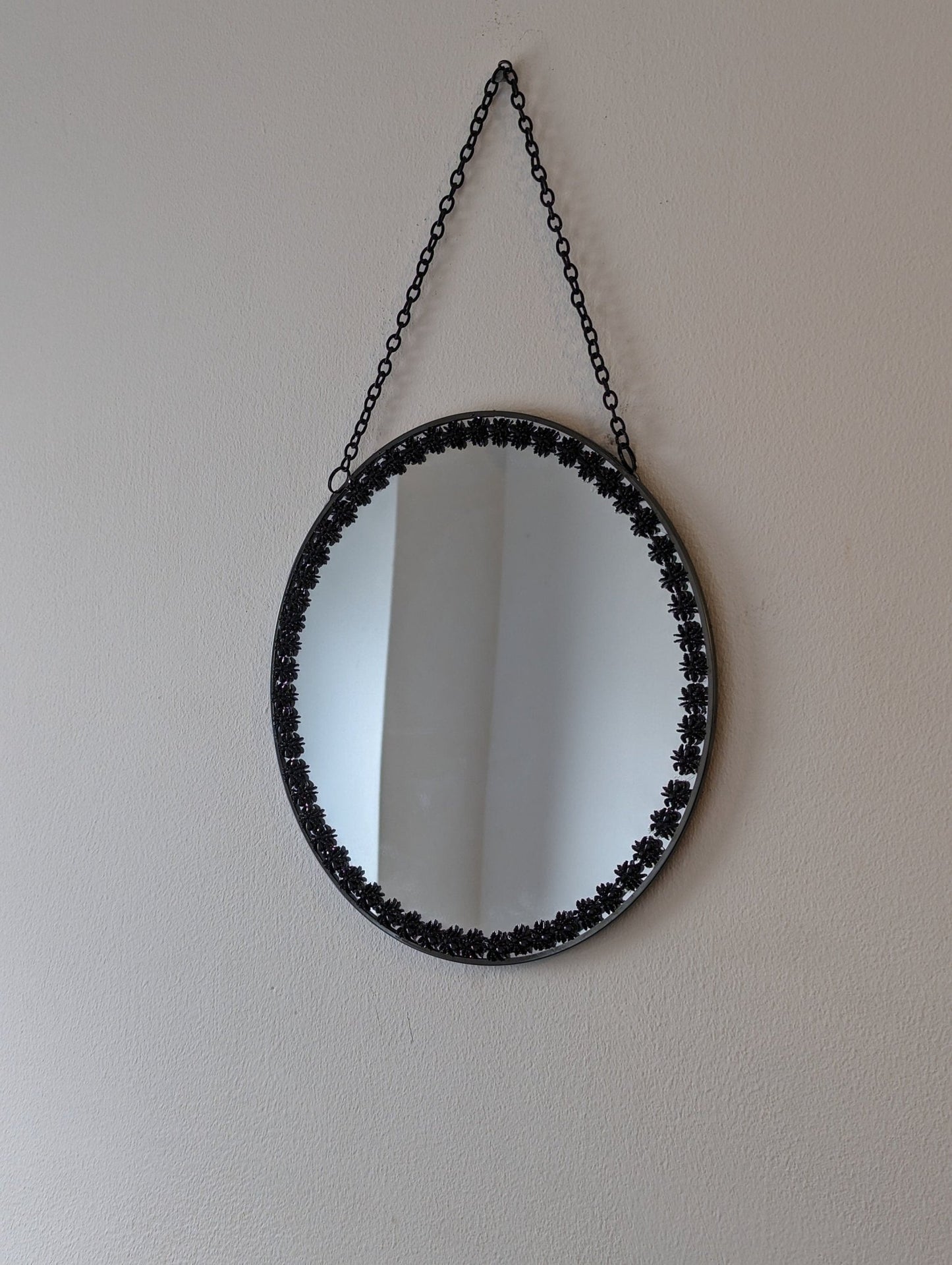 Hand Spiders Embellished 10" Round Wall Hanging Mirror - Oh My Gothness