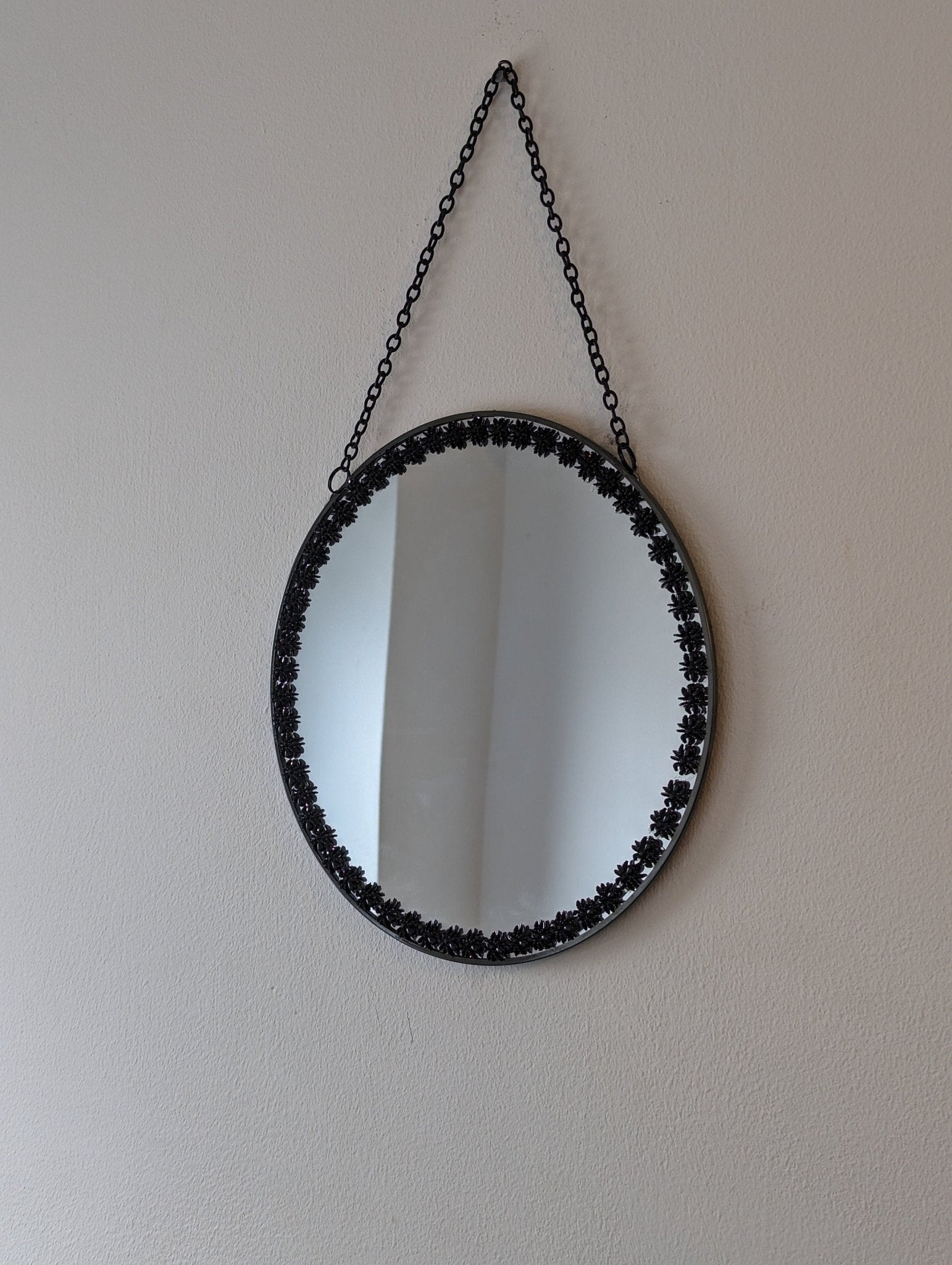 Hand Spiders Embellished 10" Round Wall Hanging Mirror - Oh My Gothness