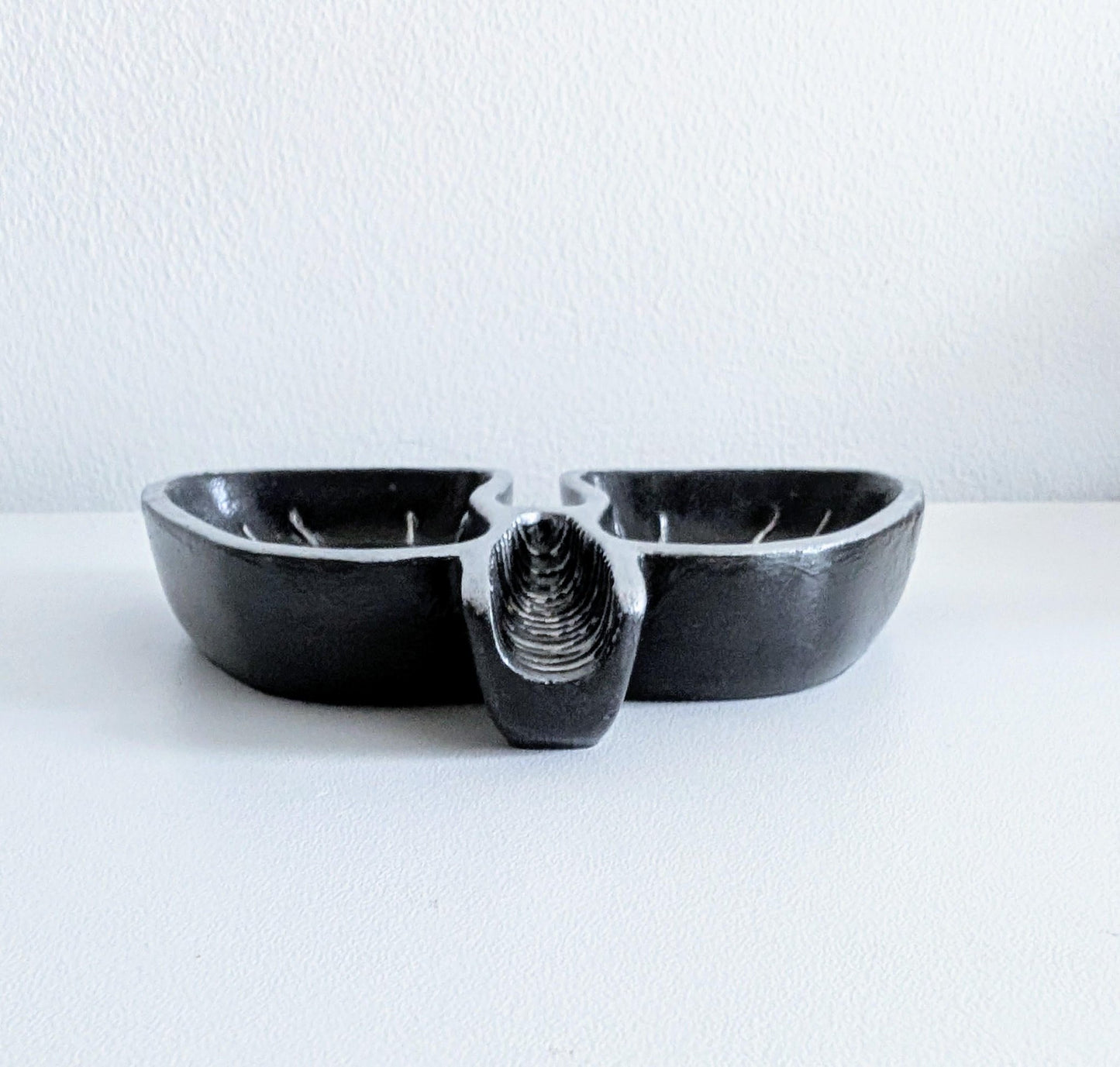 Handmade Black and Silver Lungs Trinket Dish, Gothic Home Decor - Oh My Gothness