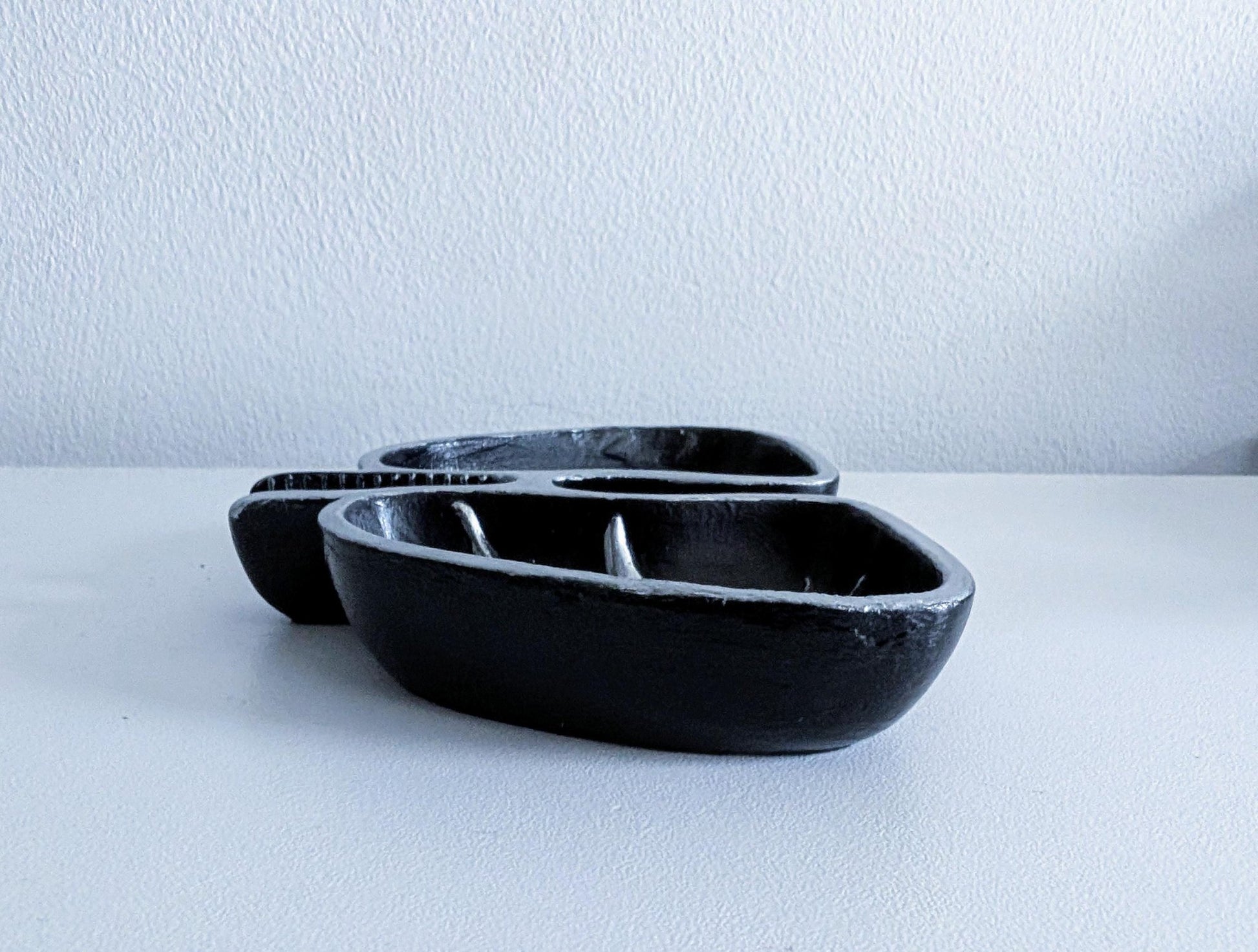 Handmade Black and Silver Lungs Trinket Dish, Gothic Home Decor - Oh My Gothness