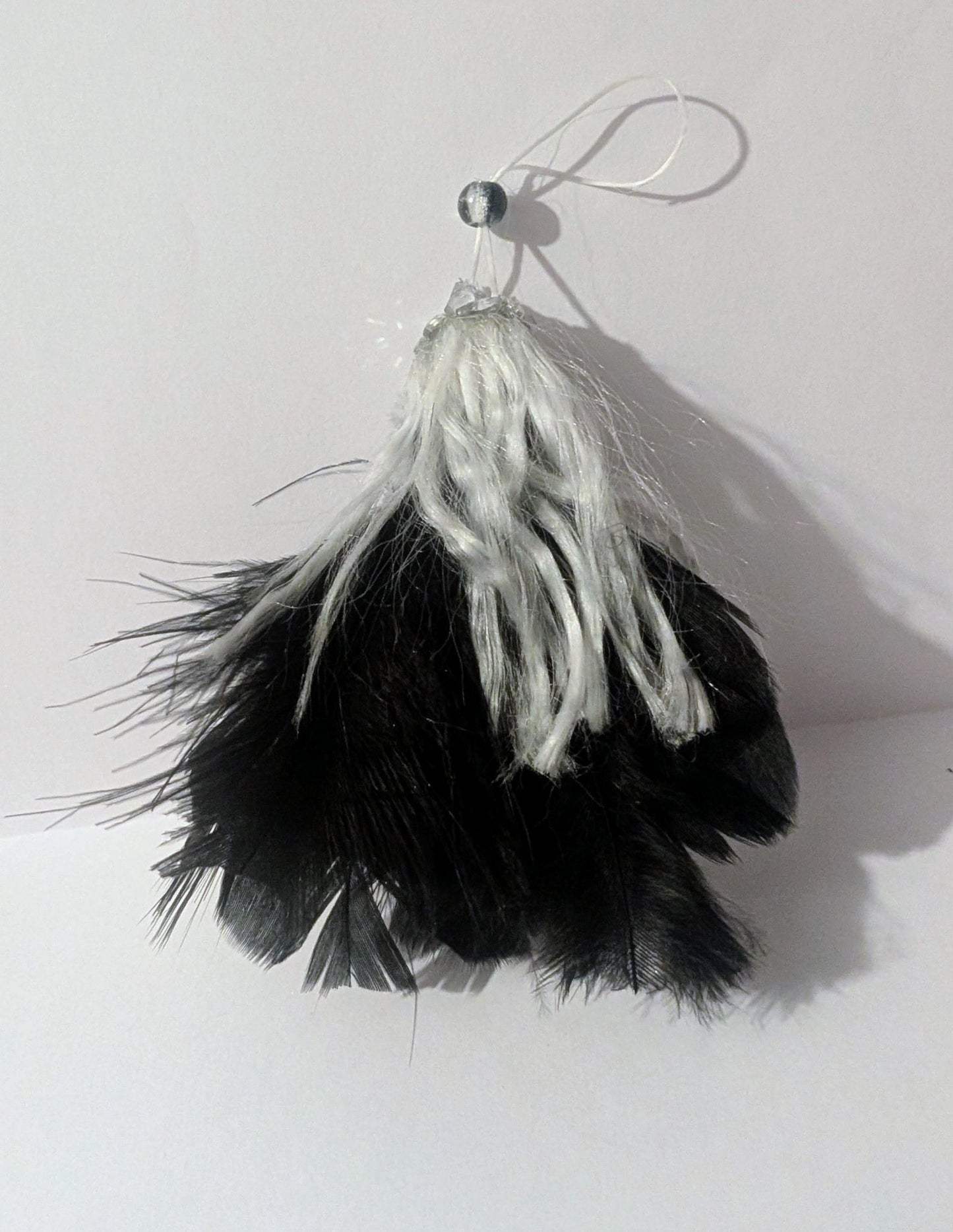 Handmade Gothic Skull Fairy Christmas Ornament: Black Feather Dress - Oh My Gothness