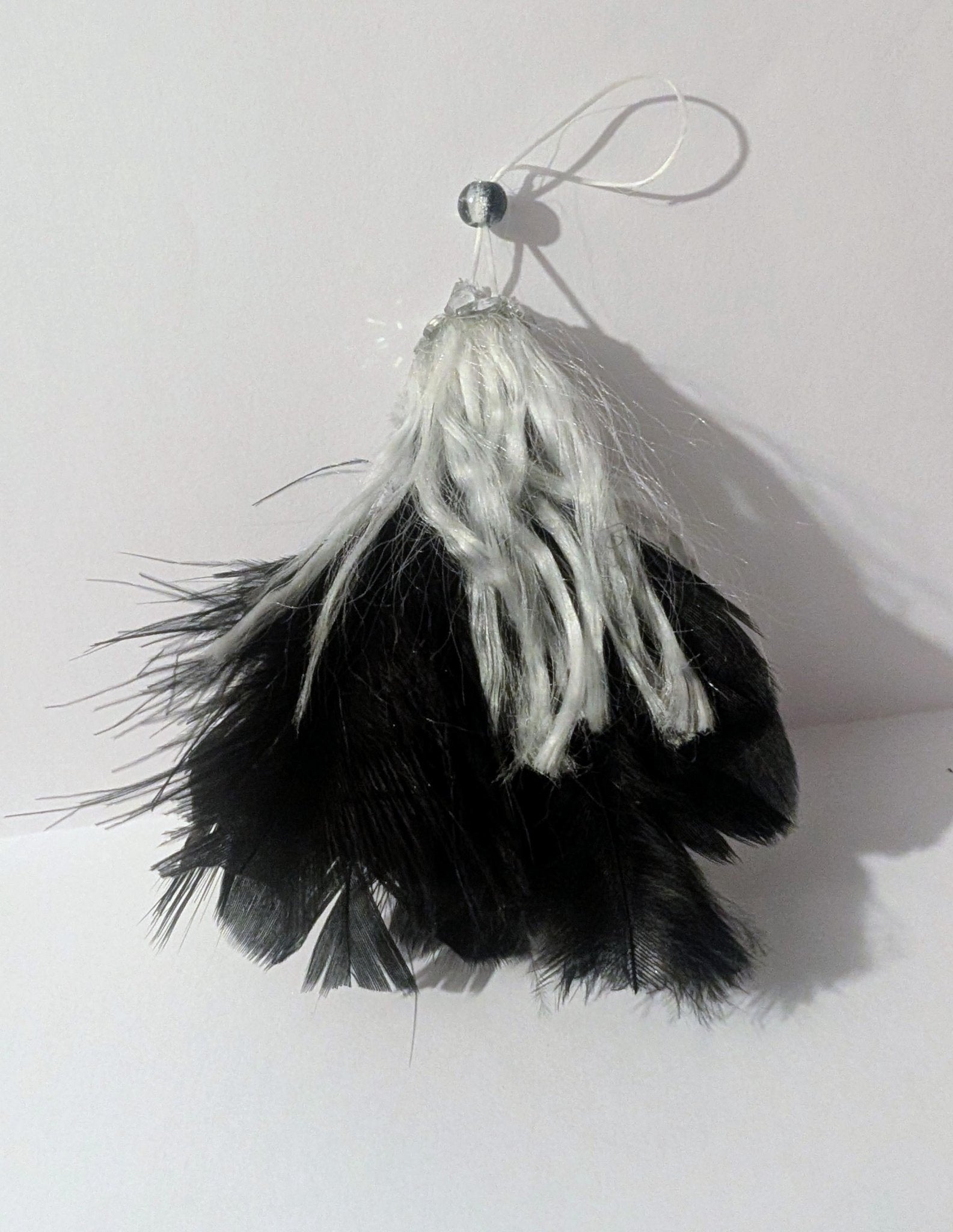 Handmade Gothic Skull Fairy Christmas Ornament: Black Feather Dress - Oh My Gothness