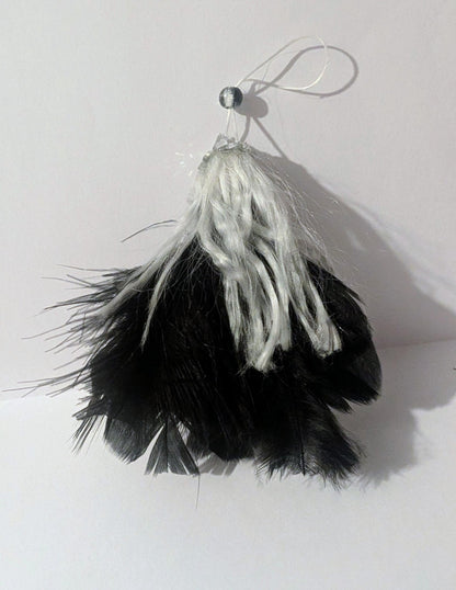 Handmade Gothic Skull Fairy Christmas Ornament: Black Feather Dress - Oh My Gothness