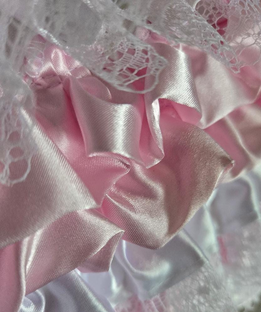 Handmade Sweet Lolita Kawaii Hand Bag Pink White Flowers Bows Lace Frills Cosplay Tea Party - Oh My Gothness
