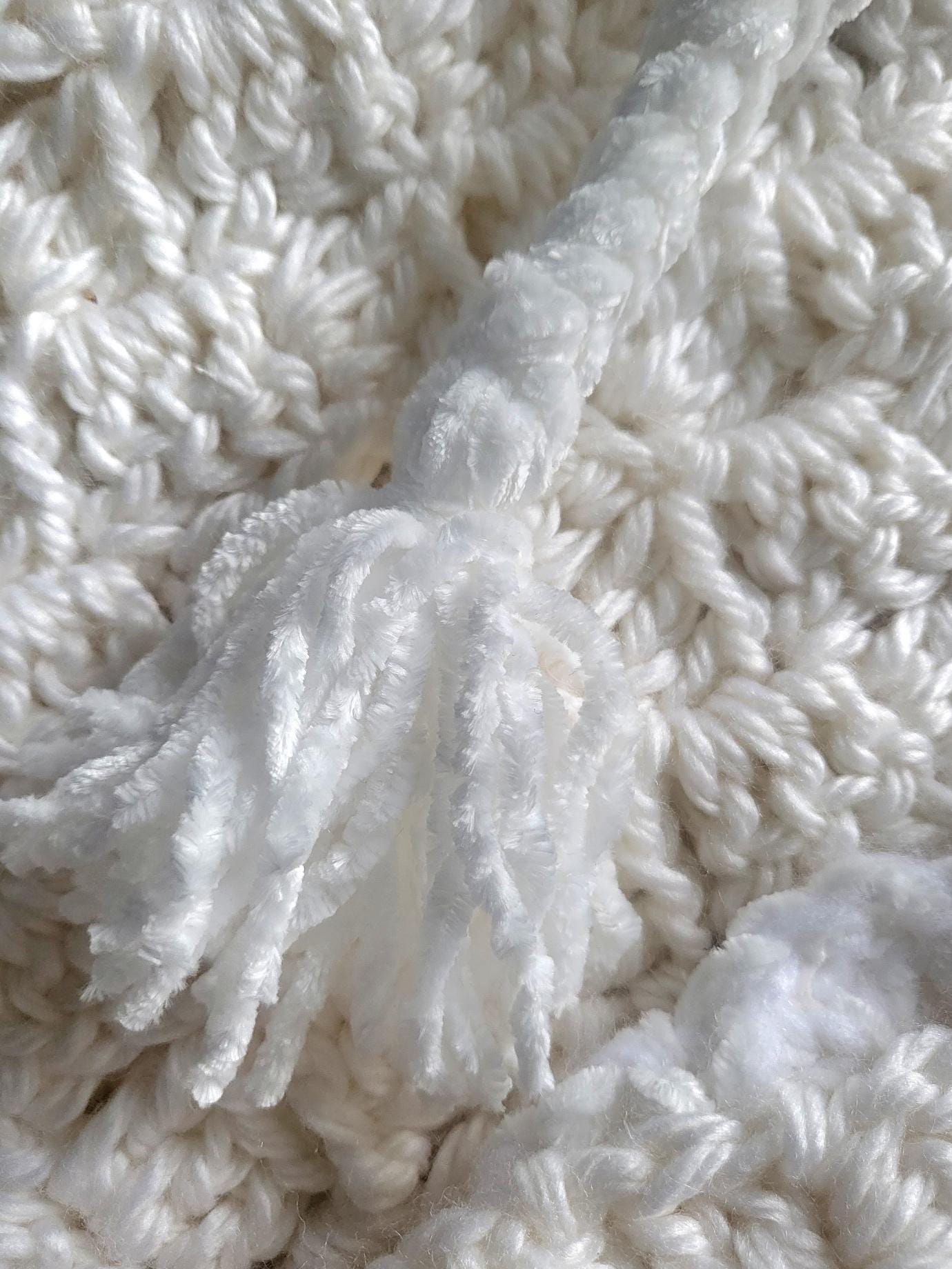 Handmade Woodland Forest Pixie Hat Bonnet OOAK Goth Whimsy Chunky Ivory White Elf Boho Fairy Winter Gift HT11 - Oh My Gothness