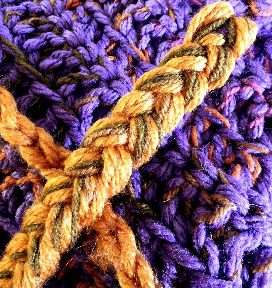 Handmade Woodland Wizard Pixie Hat - OOAK Purple Orange With Tassels Fairy Garden - Oh My Gothness