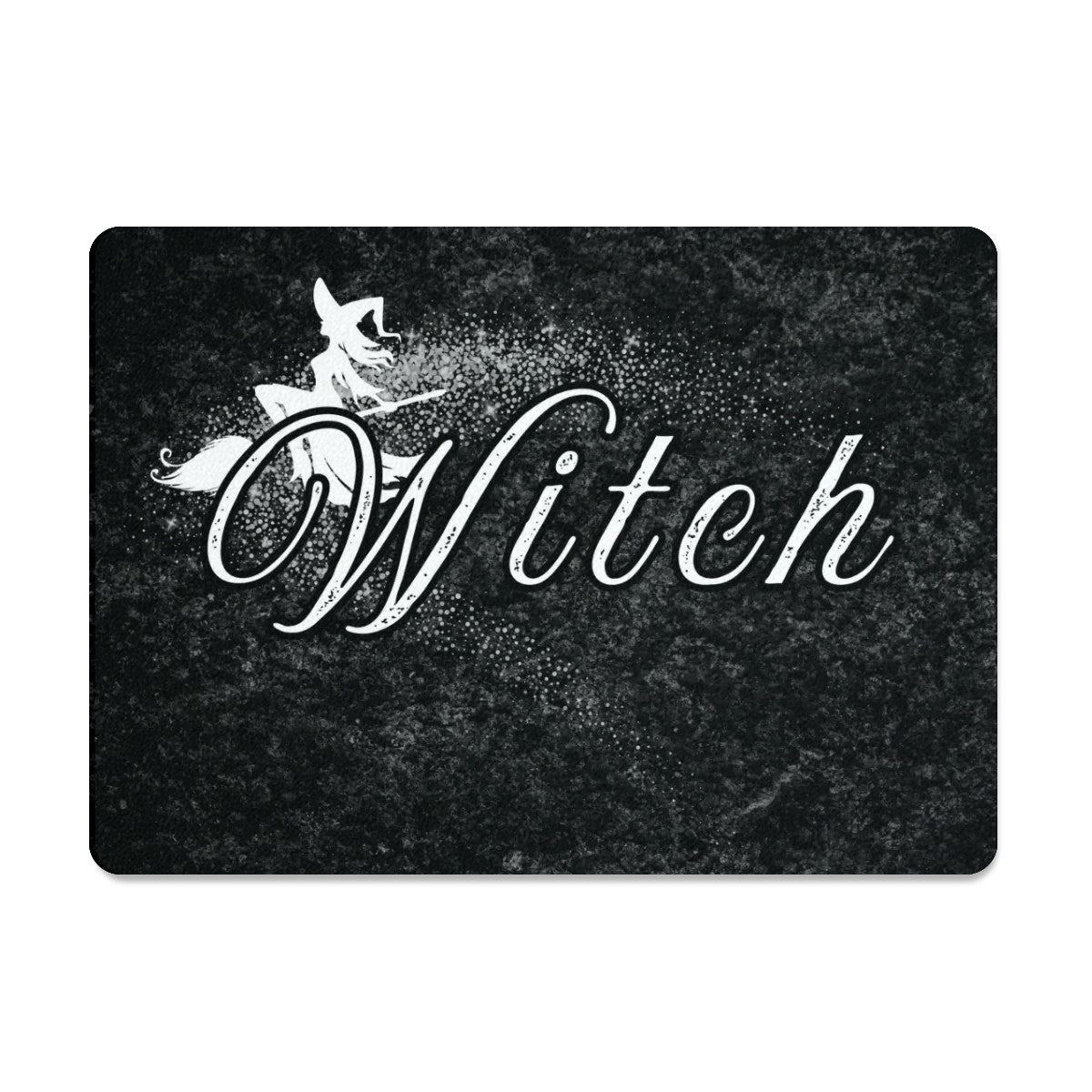 Large Black and white witch design, heatproof, tempered glass chopping board.