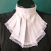 White Cotton Jabot Cravat With Lace Neck Frill Victorian Steampunk Wedding Whitby Larp Gothic Theatre Costume Races Ascot N12