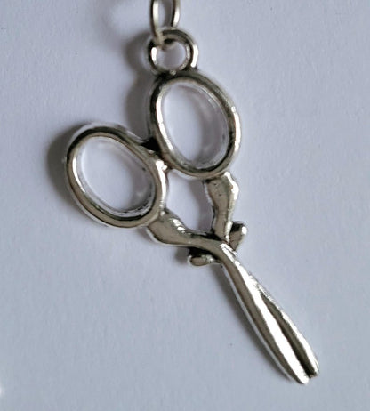 Silver Scissors Drop Earrings Party Holiday Hairdresser Gothic Whitby Holiday Craft Festival Great Gift ER4