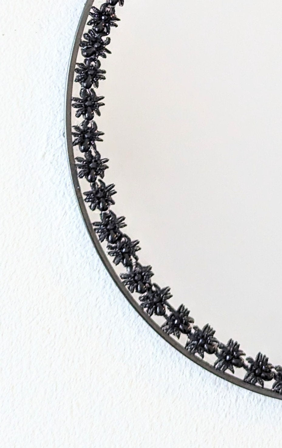Hand Spiders Embellished 10" Round Wall Hanging Mirror