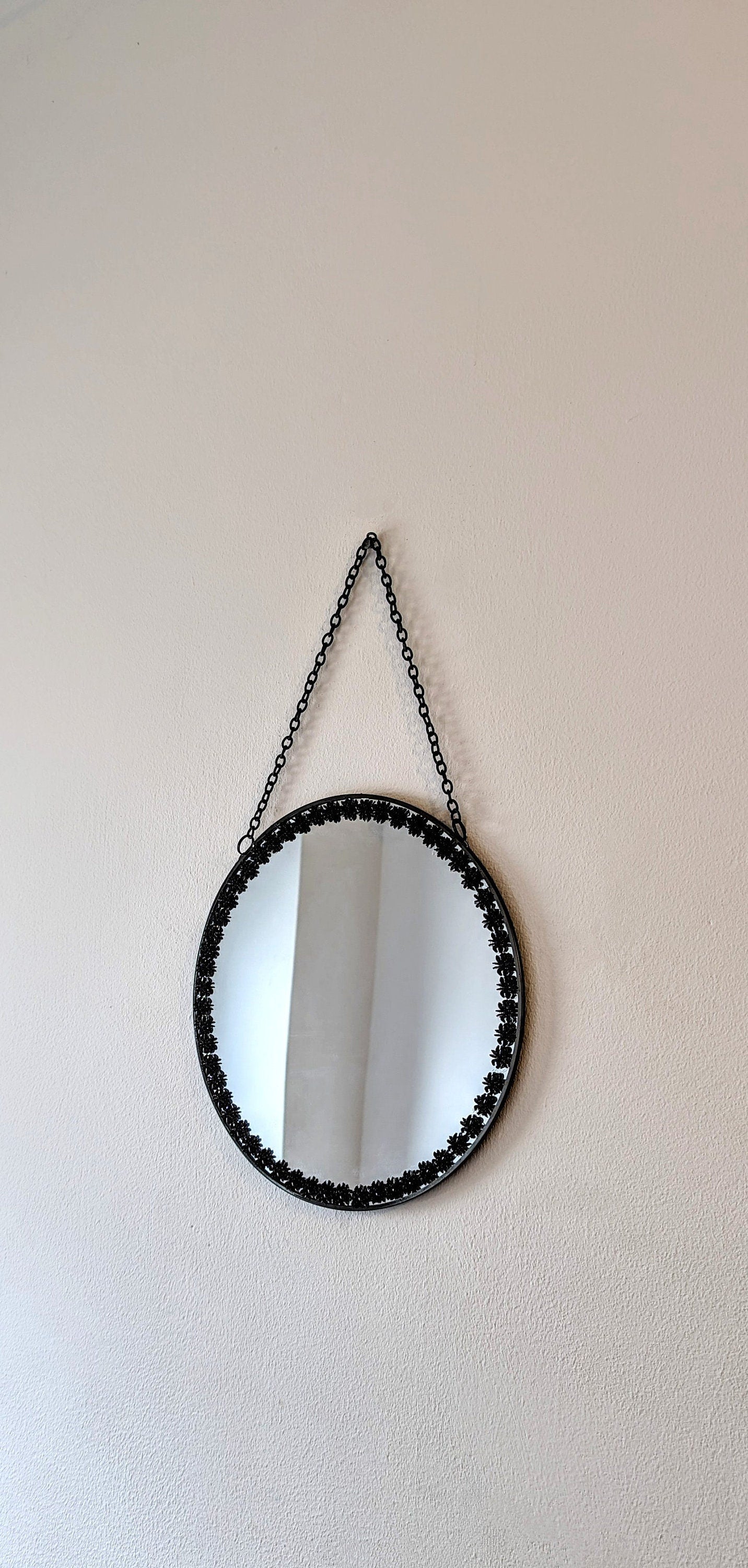 Hand Spiders Embellished 10" Round Wall Hanging Mirror