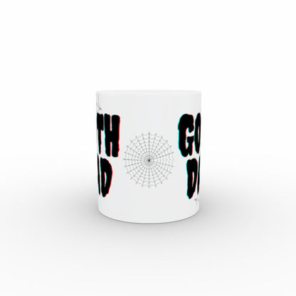 Ceramic Mug 11oz Gift Boxed Fun Mono  Goth Dad BlackWhite Fathers Day Birthday