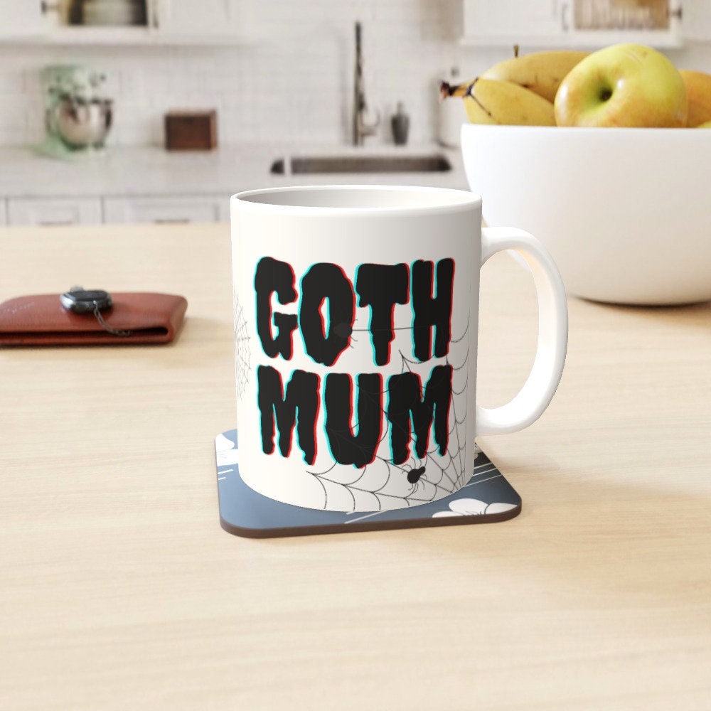 Ceramic Mug 11oz Gift Boxed Goth Mum Funky Gothic Decor Mothers Day Birthday