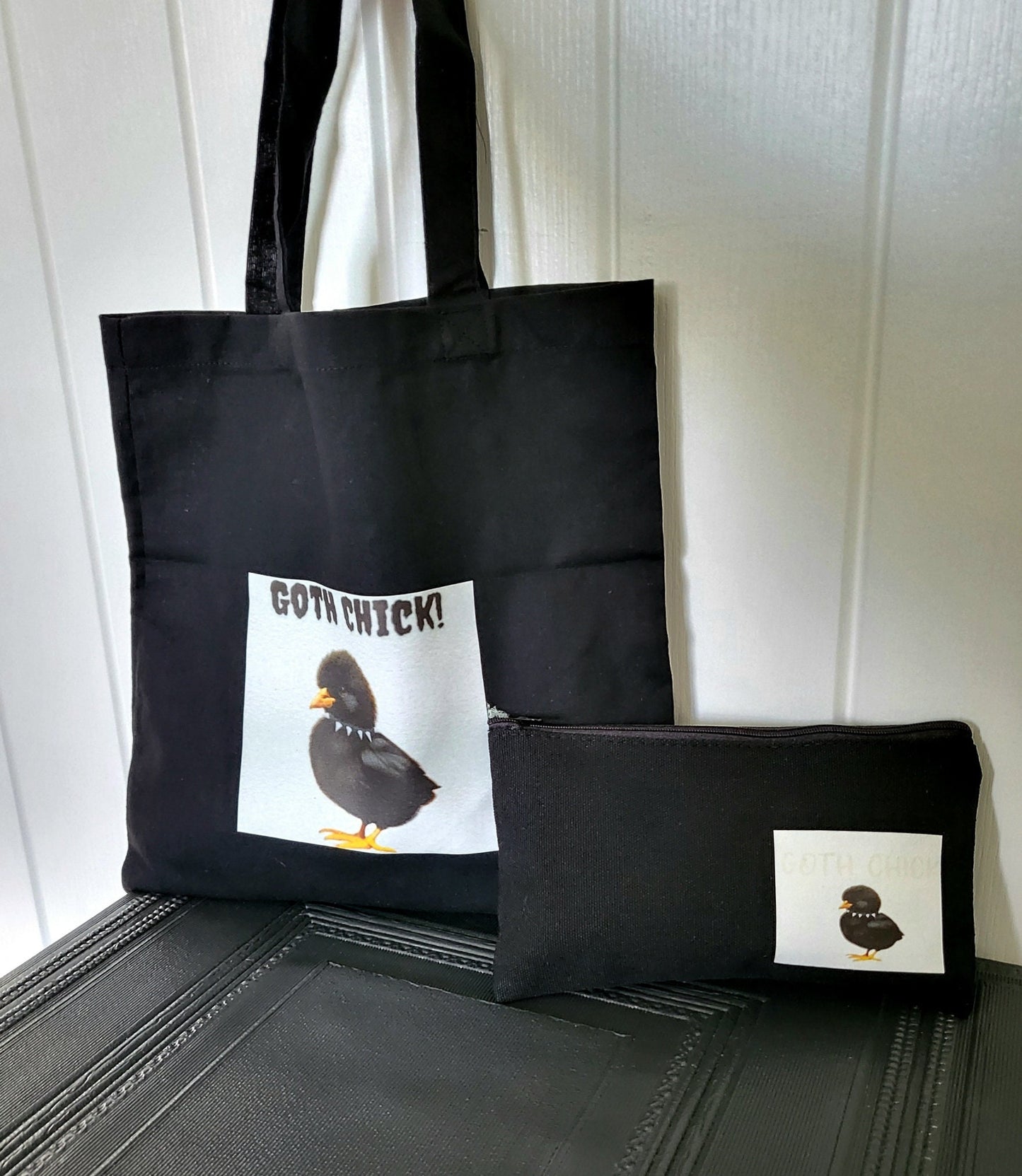 Goth Chick Mini Tote Bag & Makeup Case Set