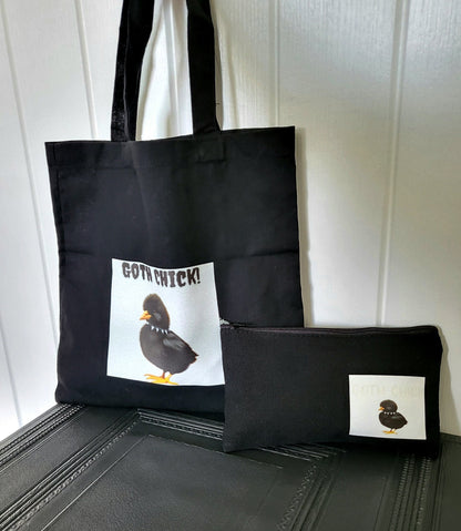 Goth Chick Mini Tote Bag & Makeup Case Set
