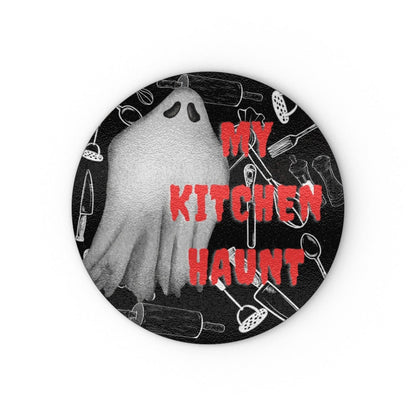 Funny Ghost Tempered Glass Chopping Board - Spooky Kitchen Decor