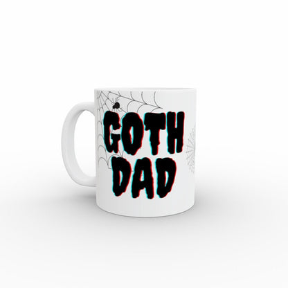 Ceramic Mug 11oz Gift Boxed Fun Mono  Goth Dad BlackWhite Fathers Day Birthday