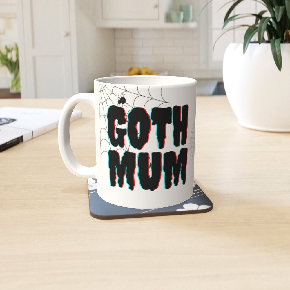 Ceramic Mug 11oz Gift Boxed Goth Mum Funky Gothic Decor Mothers Day Birthday