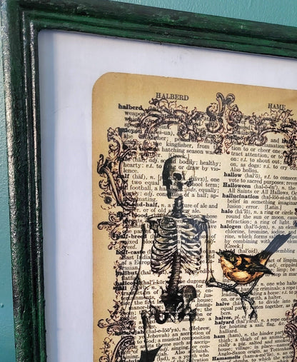 Dark Green Black Picture Photo Frame OOAK Handpainted Gothic Decor Interiors Home Style P16