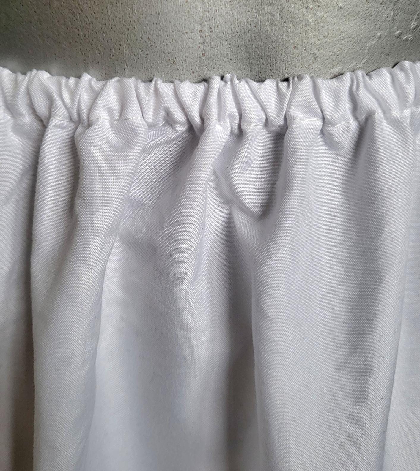 White Cotton Petticoat Full Length Long Underskirt Lace Edge Frill Victorian Theatre Steampunk Reenactment Historical Size Small PT1