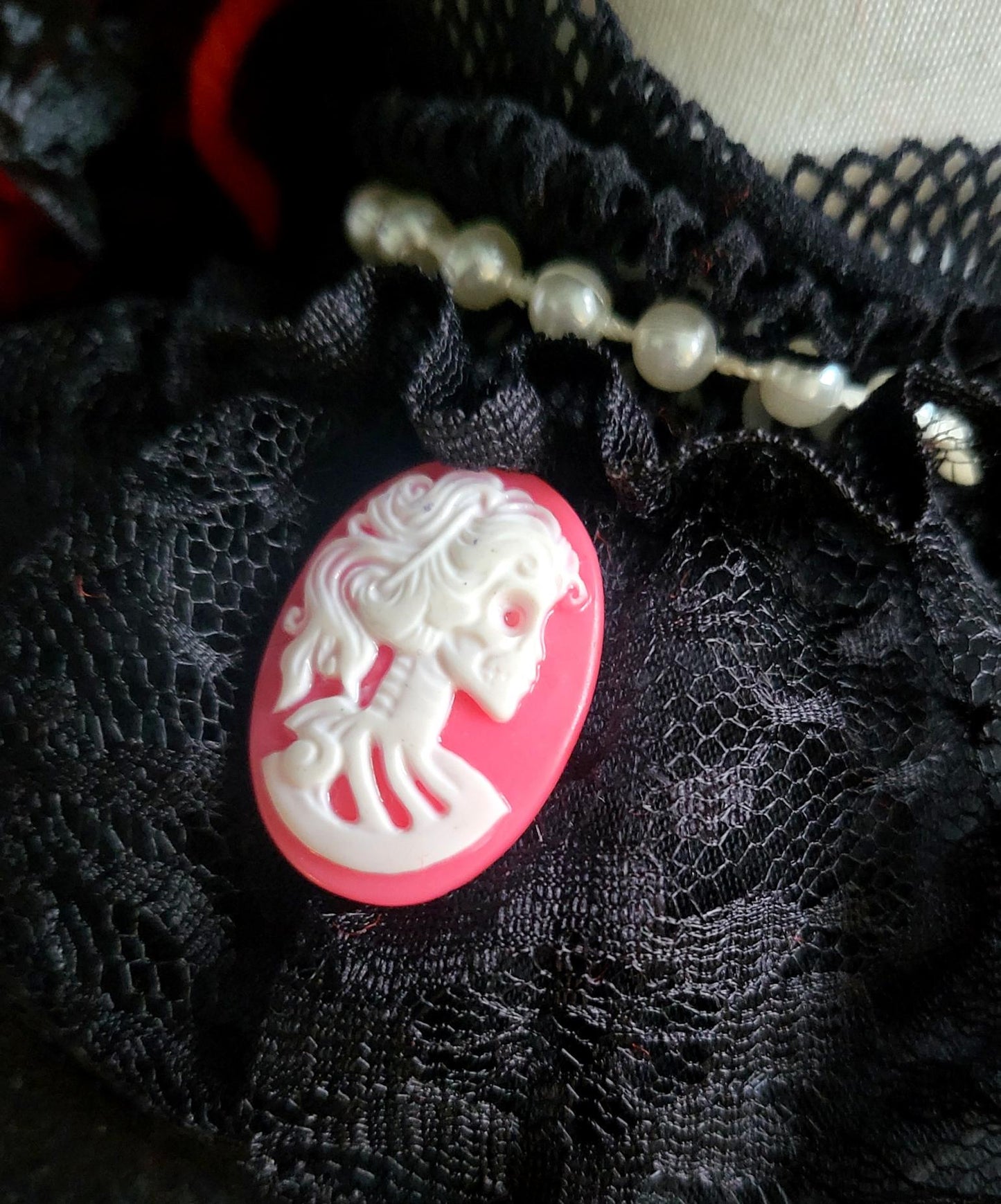 Handmade Gothic Art Doll Scary 19" OOAK Weird Ragdoll Fantasy Creepy Button Eyes Collectable Freaky Gift Spooky Black Red AD17