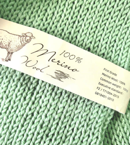 Handmade Merino Wool Knitted Baby Bonnet – Green Pixie Hat (6-18 Months)