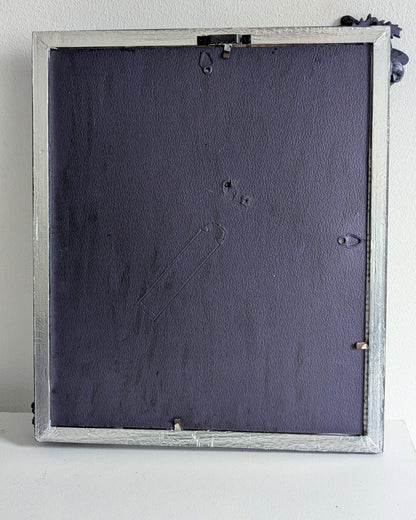 Gothic Picture Frame: Purple and Silver, Butterfly, Skulls and Roses