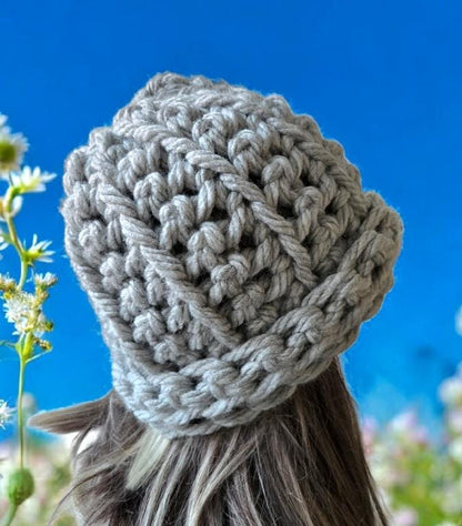 Handmade Chunky Crochet Beanie Hat, Adult Winter Wear