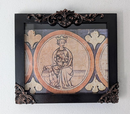 7.5 x 6.5" landscape wall hanging or freestanding picture photo frame. Black + antique gold baroque rococo inspired elegant home decor gift