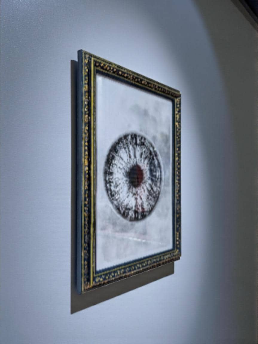 12" x 8" A4 picture photo frame. Certificate display Landscape/ portrait wall hanging. Deep blue & gold celestial home decor gift.