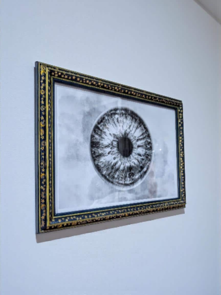 12" x 8" A4 picture photo frame. Certificate display Landscape/ portrait wall hanging. Deep blue & gold celestial home decor gift.