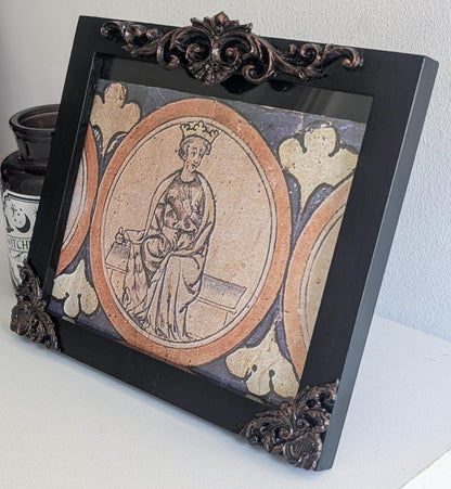 7.5 x 6.5" landscape wall hanging or freestanding picture photo frame. Black + antique gold baroque rococo inspired elegant home decor gift