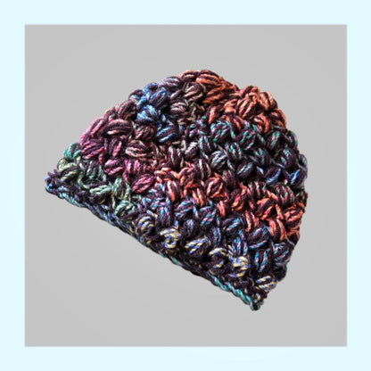 Handmade Crochet Beanie Hat OOAK Pink Blue Green Adult Emo Goth Fairy Forage HT52