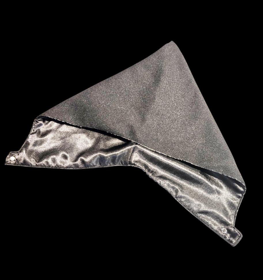 Black Hood Satin Lining Goth Larp ReEnactment Whimsical Fairy Adult Winter HT54