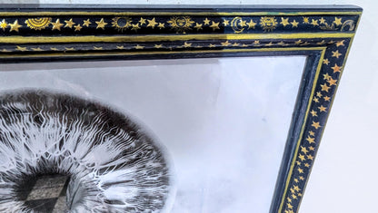 12" x 8" A4 picture photo frame. Certificate display Landscape/ portrait wall hanging. Deep blue & gold celestial home decor gift.