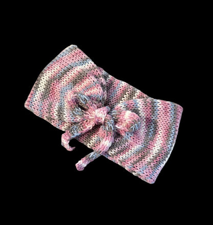 Pink Lilac White Knitted Snood Neck Warmer Autumn Winter Cosy Scarf Free Size NK1