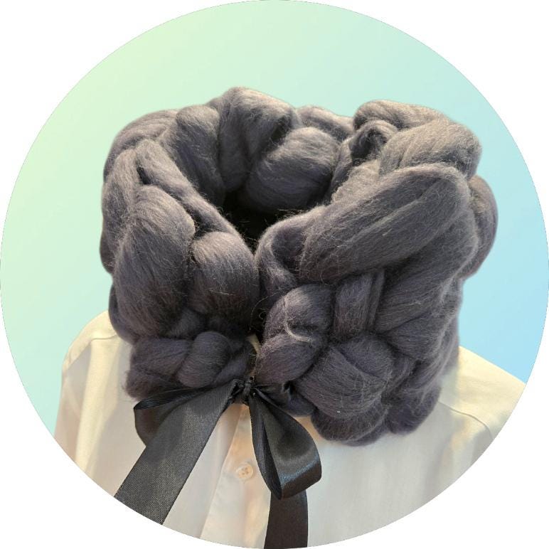 Super Chunky Snood Neck Warmer Mamth Wool Charcoal Grey Cosy Scarf Cowl Free Size NK2