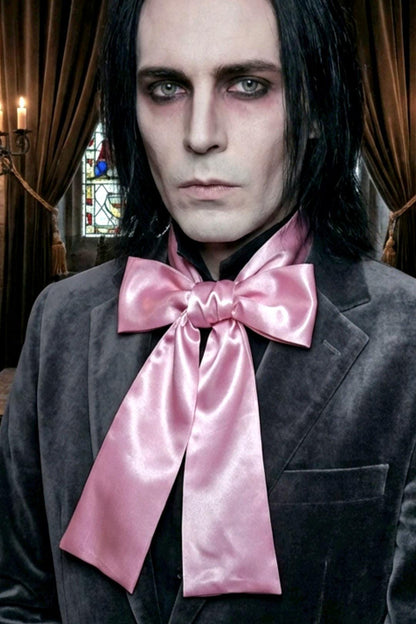 Pink Satin Cravat Scarf: Steampunk, Victorian Costume
