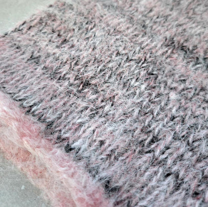 Knitted Emo Vest Top Pink Grey Soft Mohair Festival Summer Gothic Size 8 - 12 Punk VS3