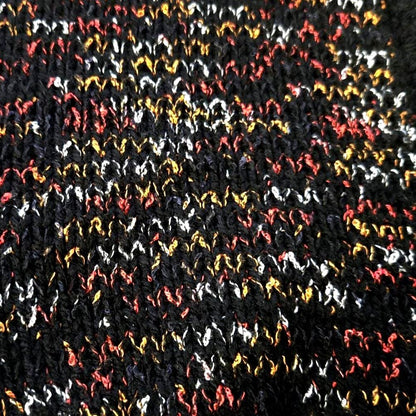 Handmade Black Orange Knitted Pixie Bonnet: Adult Woodland Tie Hat