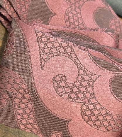 Pink Grey Jacquard Cravat Scarf - Steampunk, Victorian, Wedding Costume