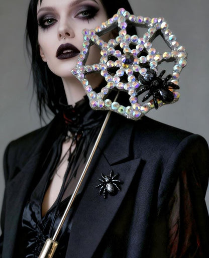 Lapel Tie Pin. Spider Web & Spider Gent Acessories