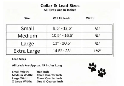 Rainbow Pride Dog Collar And Lead Set - Medium -  Matching Leash Set