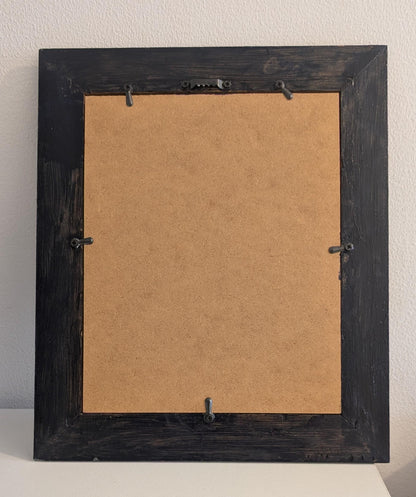 Hand-Painted Blue and Silver Celestial Chunky Wooden Wall Hanging Portrait Picture Frame (8 x 10")